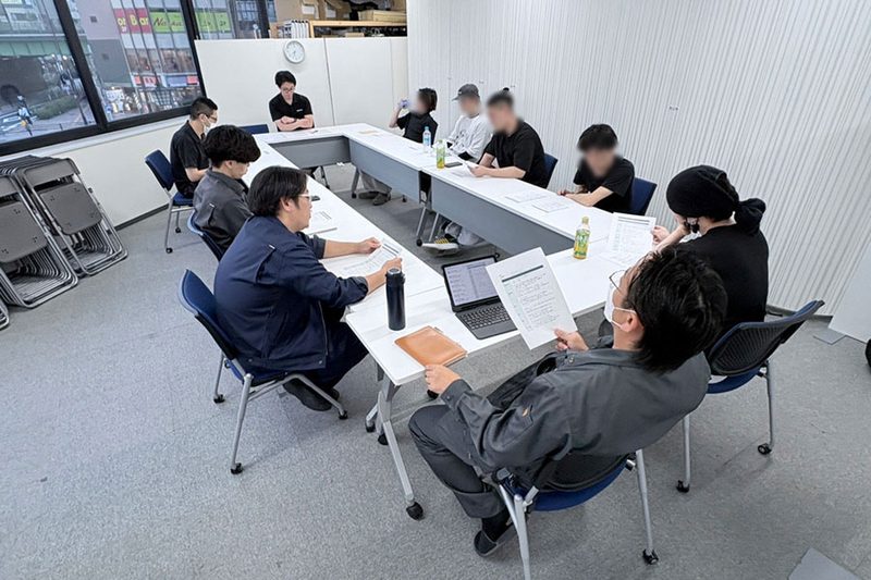サポート工事課ミーティングの様子