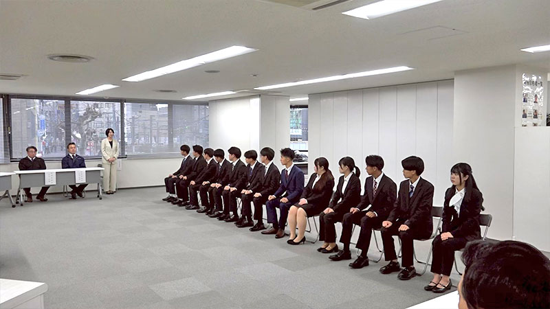 入社式の様子